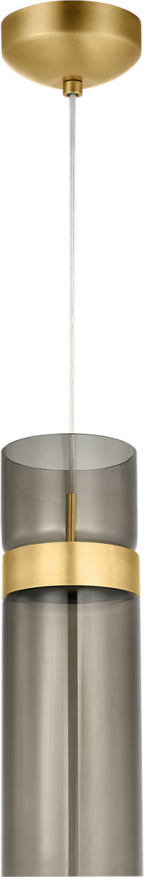 Manette Grande Pendant Transparent Smoke Glass natural brass 3000K 90 CRI led 3000k 120v