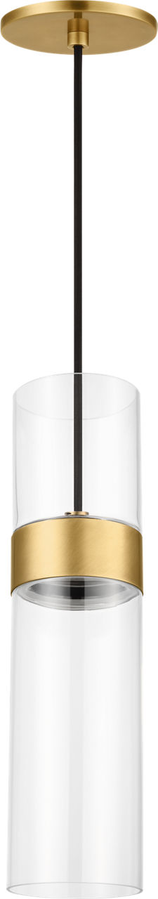 Manette Medium Pendant Clear Glass natural brass 3000K 90 CRI integrated led 90 cri 3000k 120v