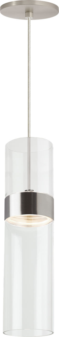 Manette Medium Pendant Clear Glass satin nickel 3000K 90 CRI integrated led 90 cri 3000k 120v