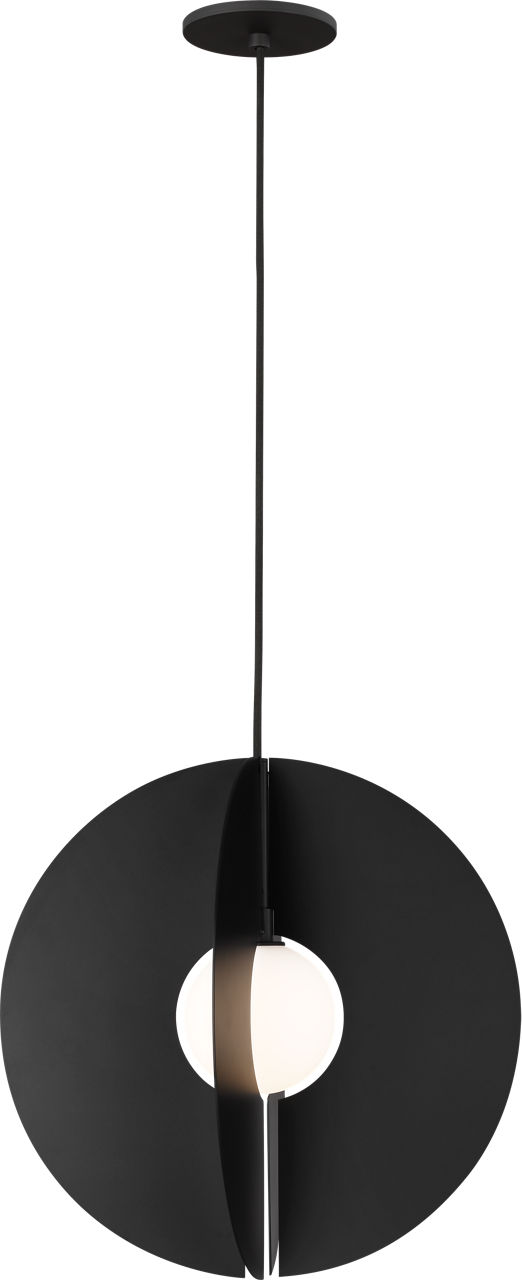 Orbel Round Pendant Matte Black Bulb Not Included