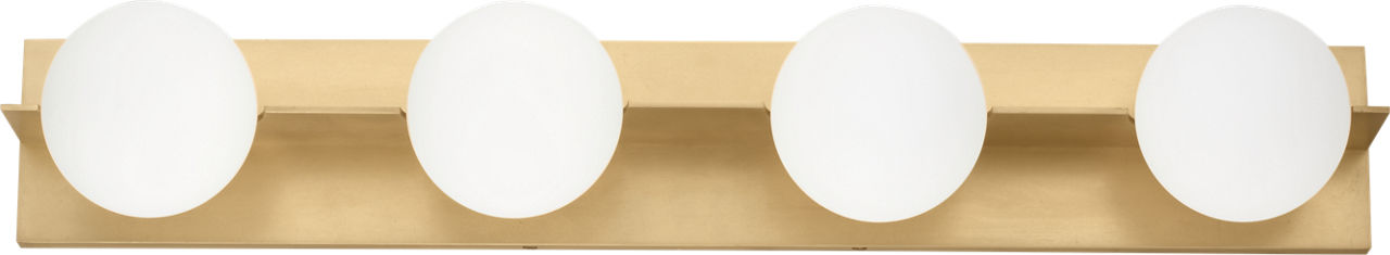 Orbel 4-Light Bath Natural Brass Bulb Not Included