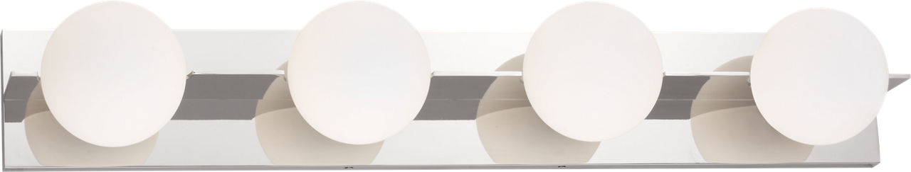 Orbel 4-Light Bath polished nickel Bulb Not Included