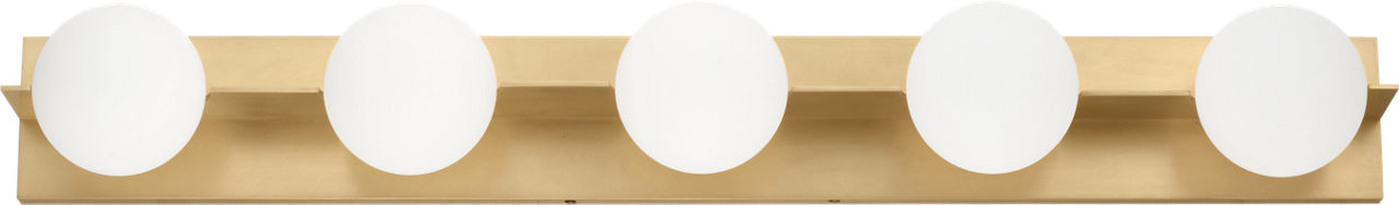 Orbel 5-Light Bath Natural Brass Bulb Not Included