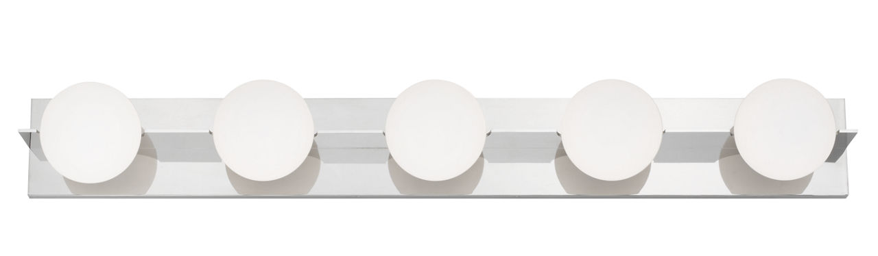 Orbel 5-Light Bath Polished Nickel Bulb Not Included