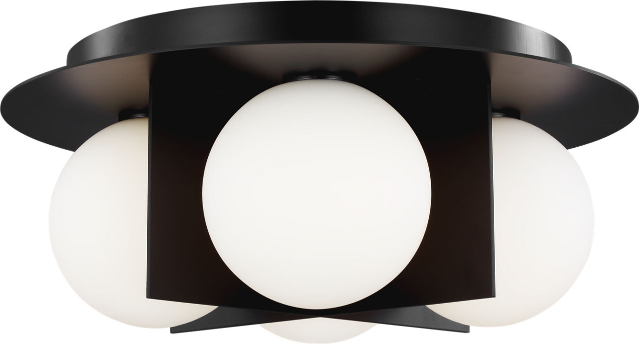 Orbel Flush Mount Matte Black Bulb Not Included