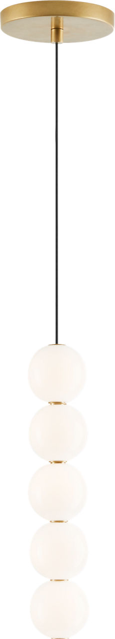 Orbet 5-Light Pendant 5-Light Natural Brass LED 2700K 90 CRI 120-277V