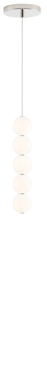 Orbet 5-Light Pendant 5-Light polished nickel 2700K 90 CRI integrated led 90 cri 2700k 120v-277v unv