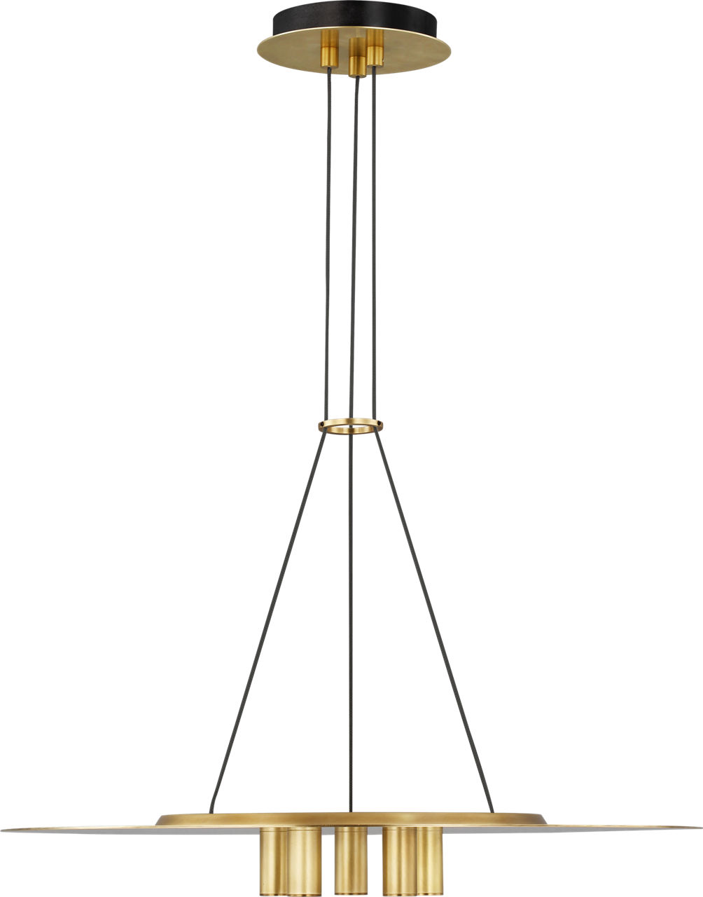 Ponte 22 Pendant Natural Brass 3000K 90 CRI integrated led 90 cri 3000k 120v