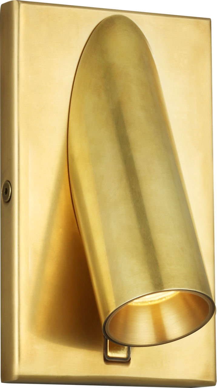 Ponte 5 Wall Sconce Natural Brass 3000K 90 CRI integrated led 90 cri 3000k 120v-277v unv