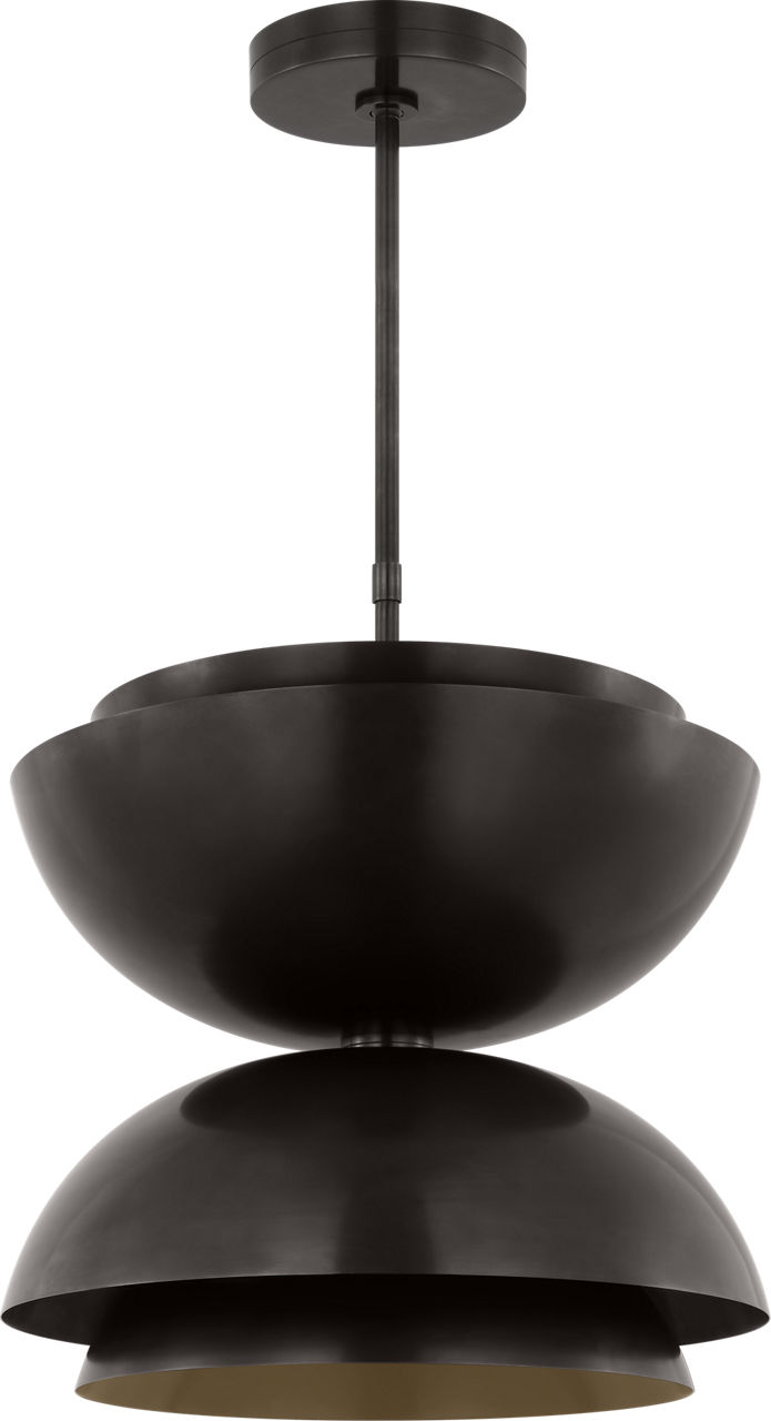 Shanti Large Double Pendant dark Bronze 2700K 90 CRI