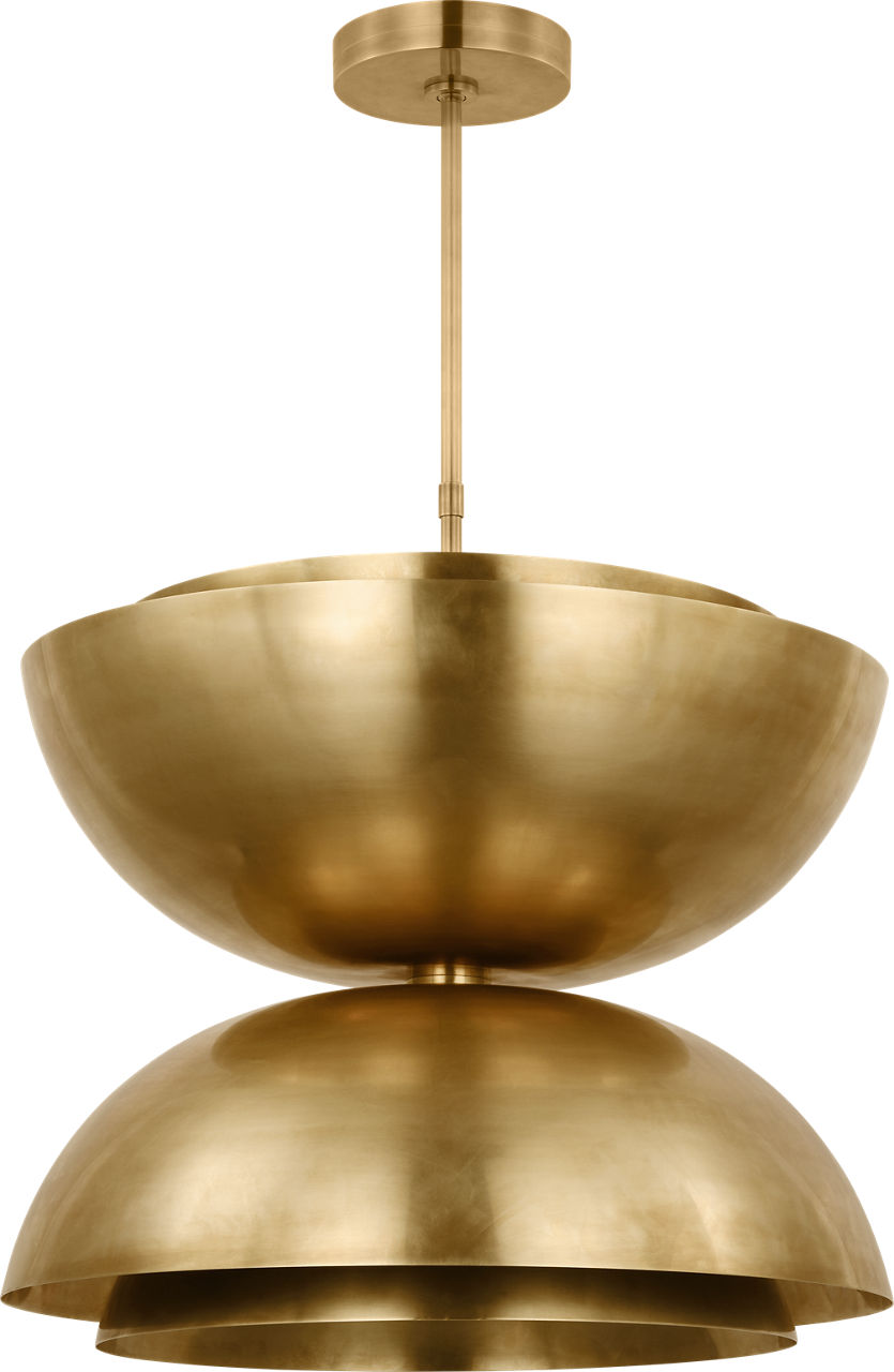 Shanti X-Large Double Pendant Natural Brass 2700K 90 CRI
