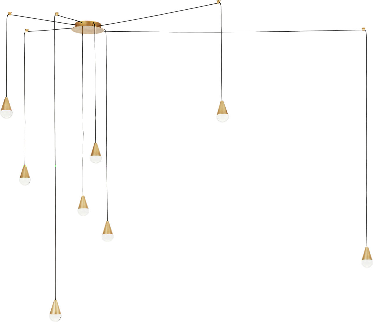 Cupola 1 Light Pendant 1 Light Natural Brass 3000K 90 CRI integrated led 90 cri 3000k 120v-277v unv