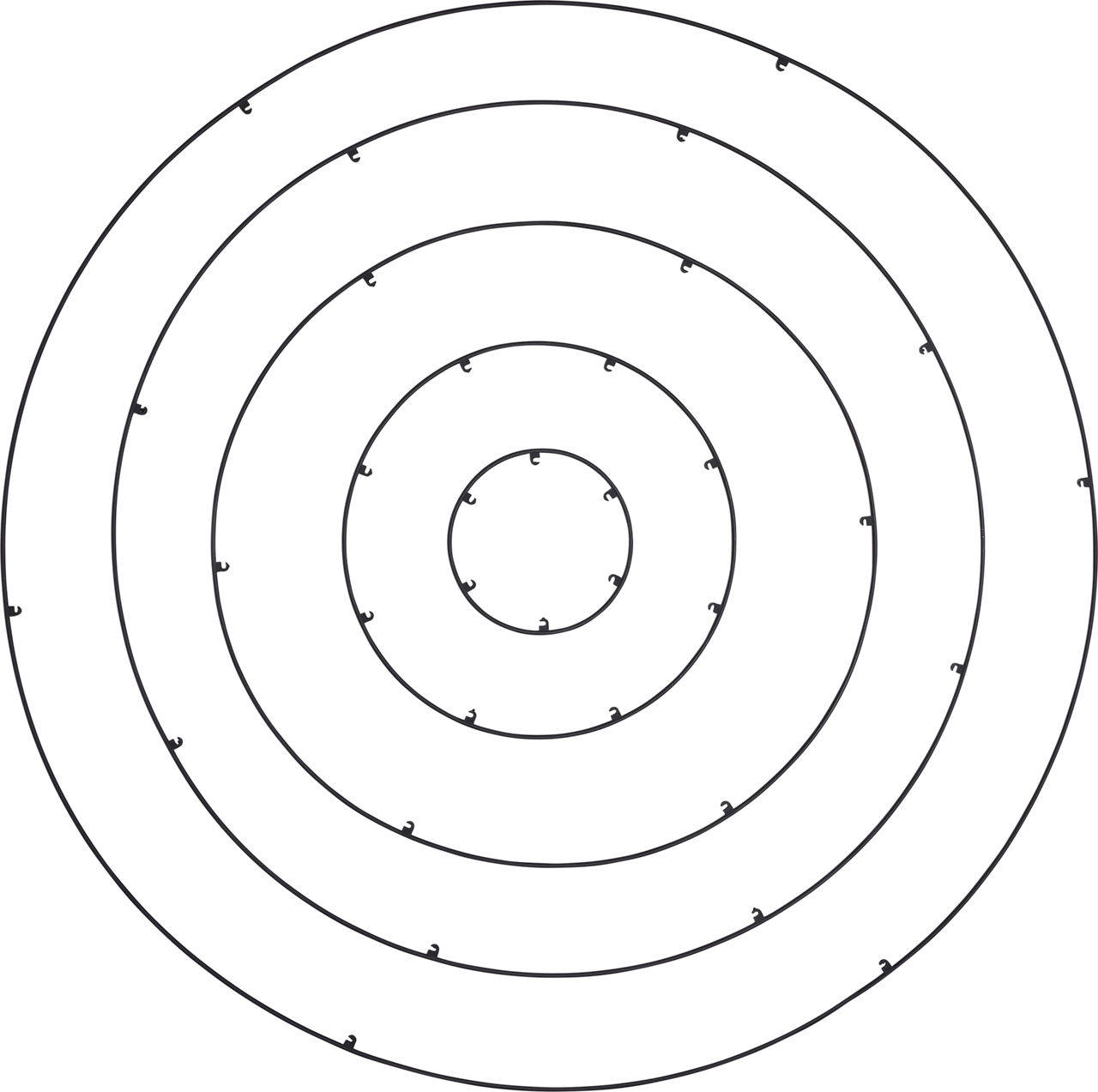 Trellis Spacer R48 Round 4 Port 8" Nightshade Black