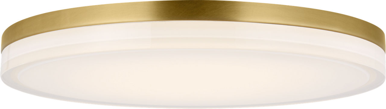 Wyatt Large Flush Mount Natural Brass 3000K 90 CRI integrated led 90 cri 3000k 120v-277v unv