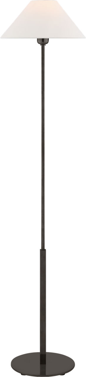 Hackney Floor Lamp in Bronze with Linen Shade