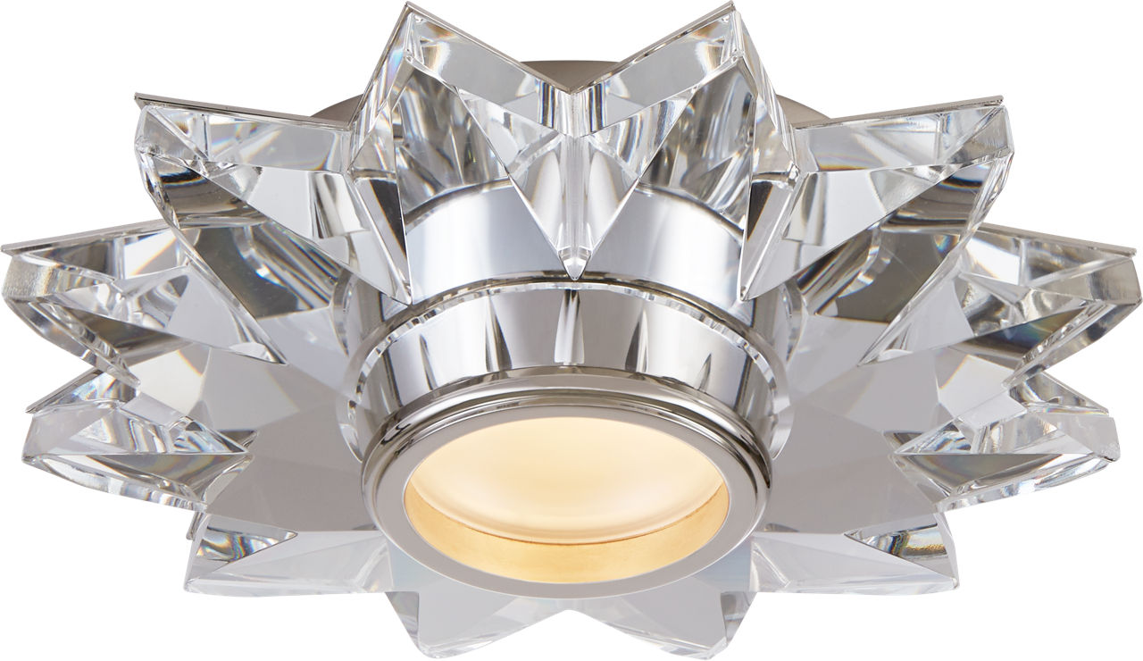 Elora 7.25" Solitaire Flush Mount in Crystal