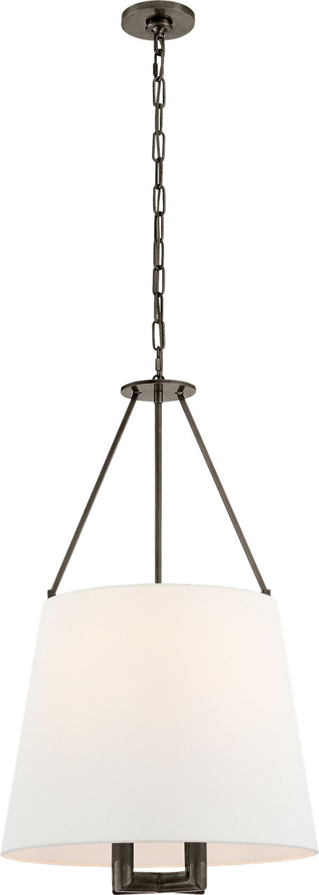 Dalston Hanging Shade in Bronze with Linen Shade