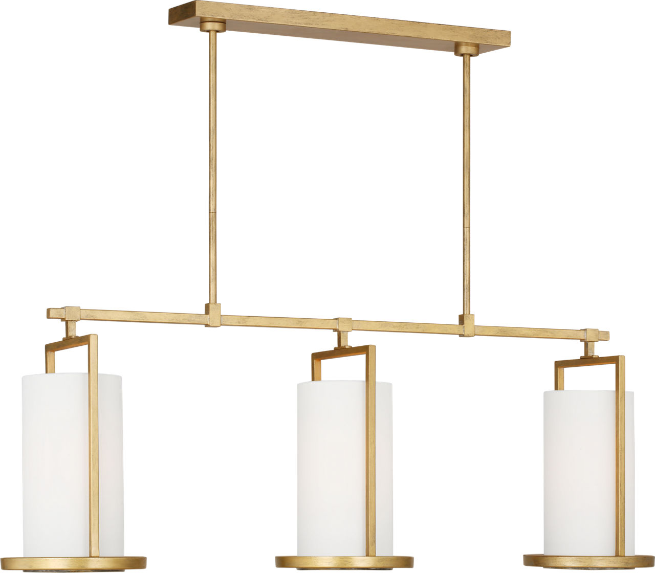 Sherwood Large Linear Chandelier Coastal Gild