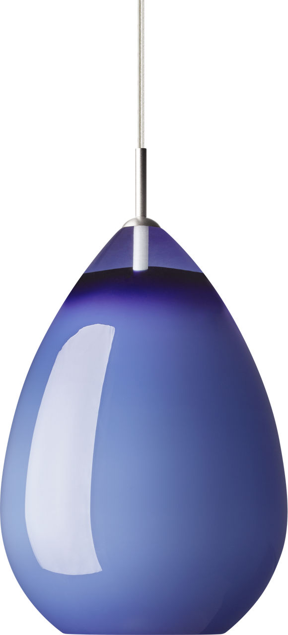 Alina Grande Pendant in Steel Blue Satin Nickel Bulb Not Included
