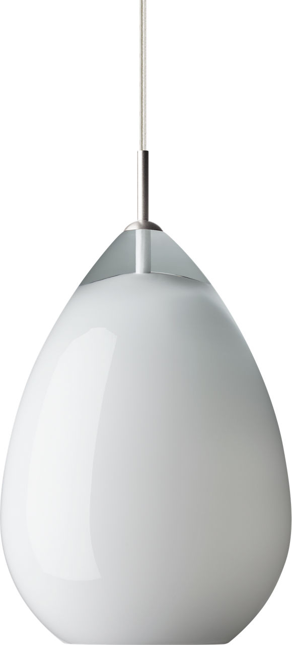 Alina Grande Pendant White Satin Nickel Bulb Not Included