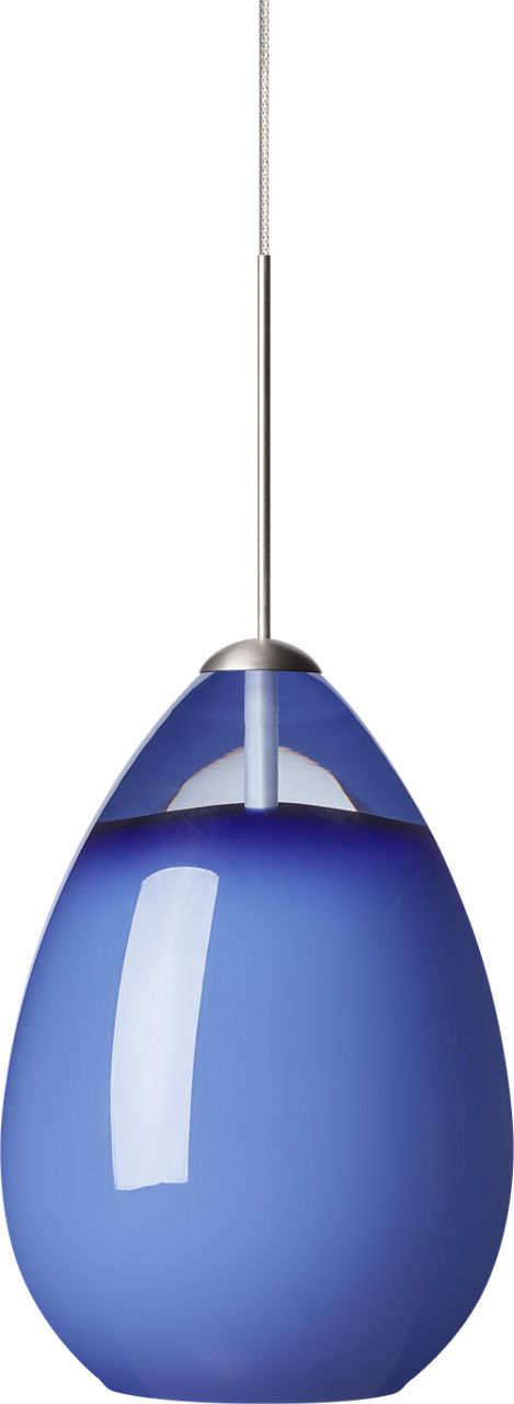 Alina Pendant in Satin Nickel with Steel Blue Glass FreeJack Bulb(s) Not Included