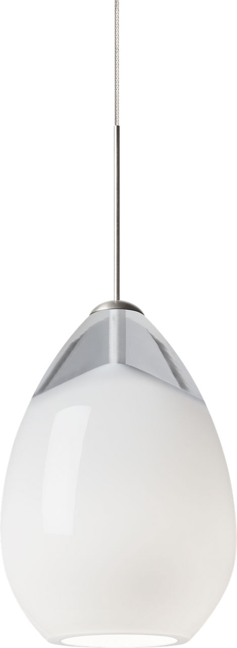 Alina Pendant in Satin Nickel with White Glass FreeJack Bulb(s) Not Included