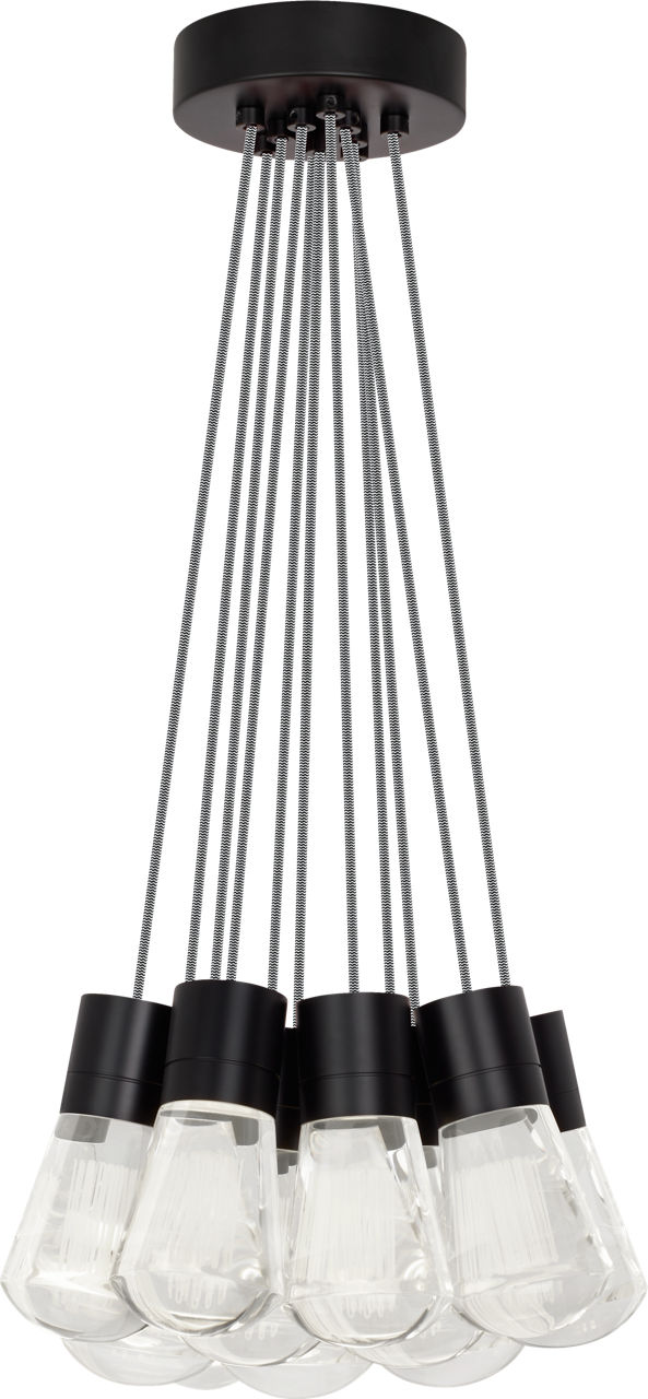 Alva Pendant 11-LITE CHANDELIER Black/White Black LED 3000K 90 CRI90 cri 3000k 120v (t24)