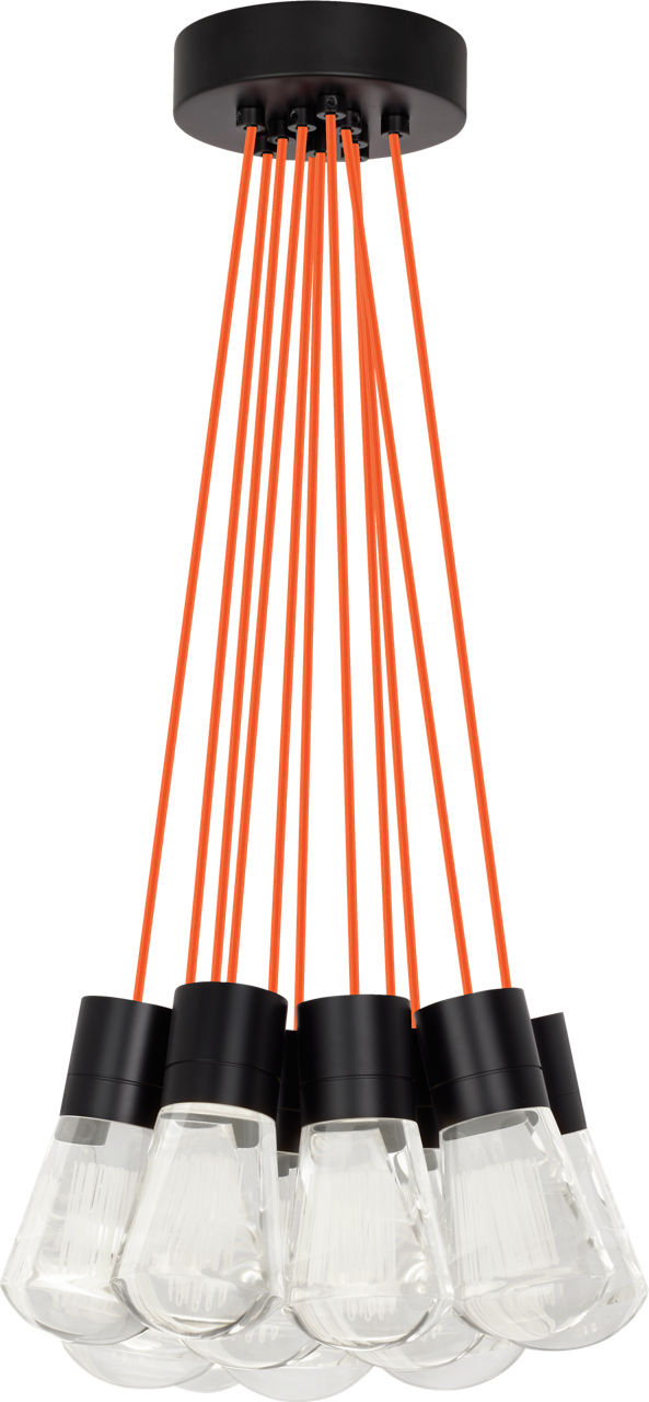 Alva Pendant 11-LITE CHANDELIER Orange Black LED 3000K 90 CRI90 cri 3000k 120v (t24)