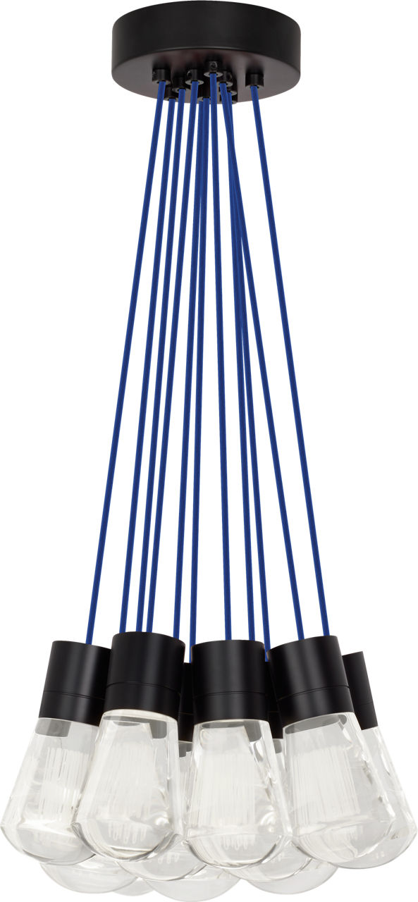 Alva Pendant 11-LITE CHANDELIER Blue Black LED 3000K 90 CRI90 cri 3000k 120v (t24)