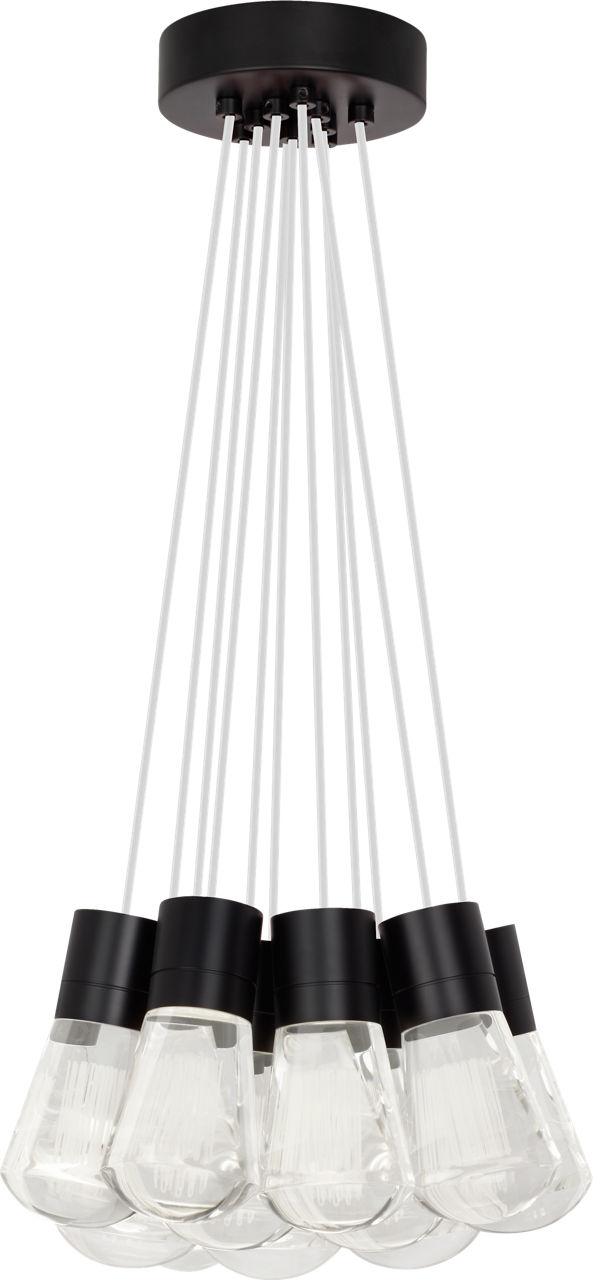 Alva Pendant 11-LITE CHANDELIER White Black 2200K 90 CRI led 90 cri 2200k 120v (t24)