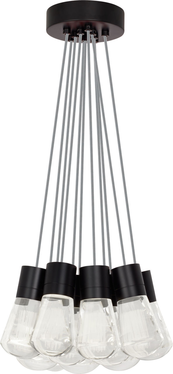 Alva Pendant 11-LITE Chandelier Gray Black 3000K 90 CRI LED 3000k 120v (t24)