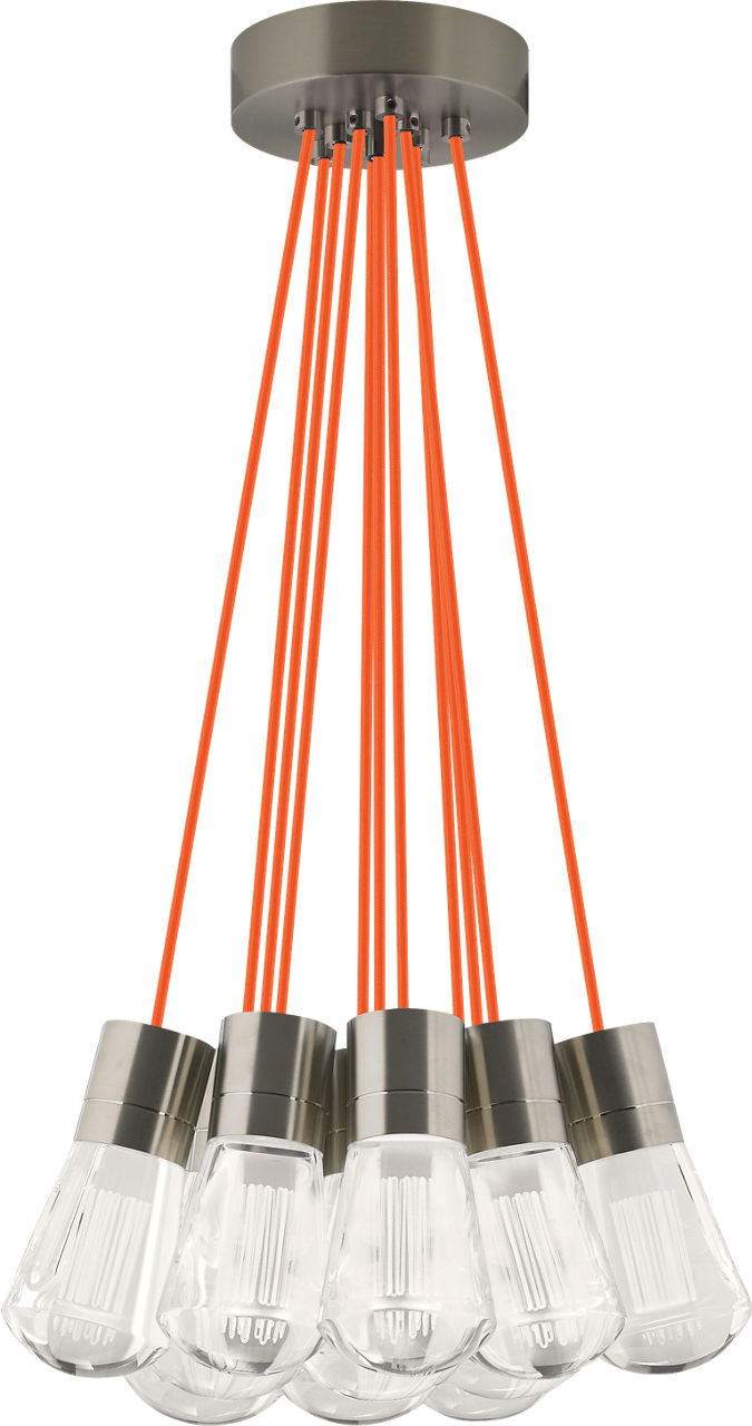 Alva Pendant 11-LITE Chandelier Orange Satin Nickel 3000K 90 CRI LED 3000k 120v (t24)