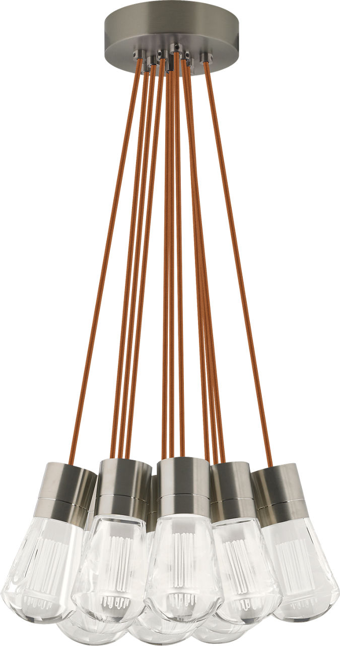 Alva Pendant 11-LITE Chandelier Copper Satin Nickel 3000K 90 CRI LED 3000k 120v (t24)