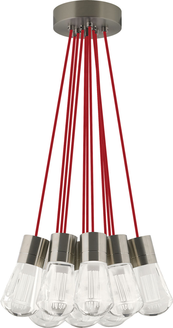 Alva Pendant 11-LITE CHANDELIER Red Satin Nickel LED 3000K 90 CRI90 cri 3000k 120v (t24)