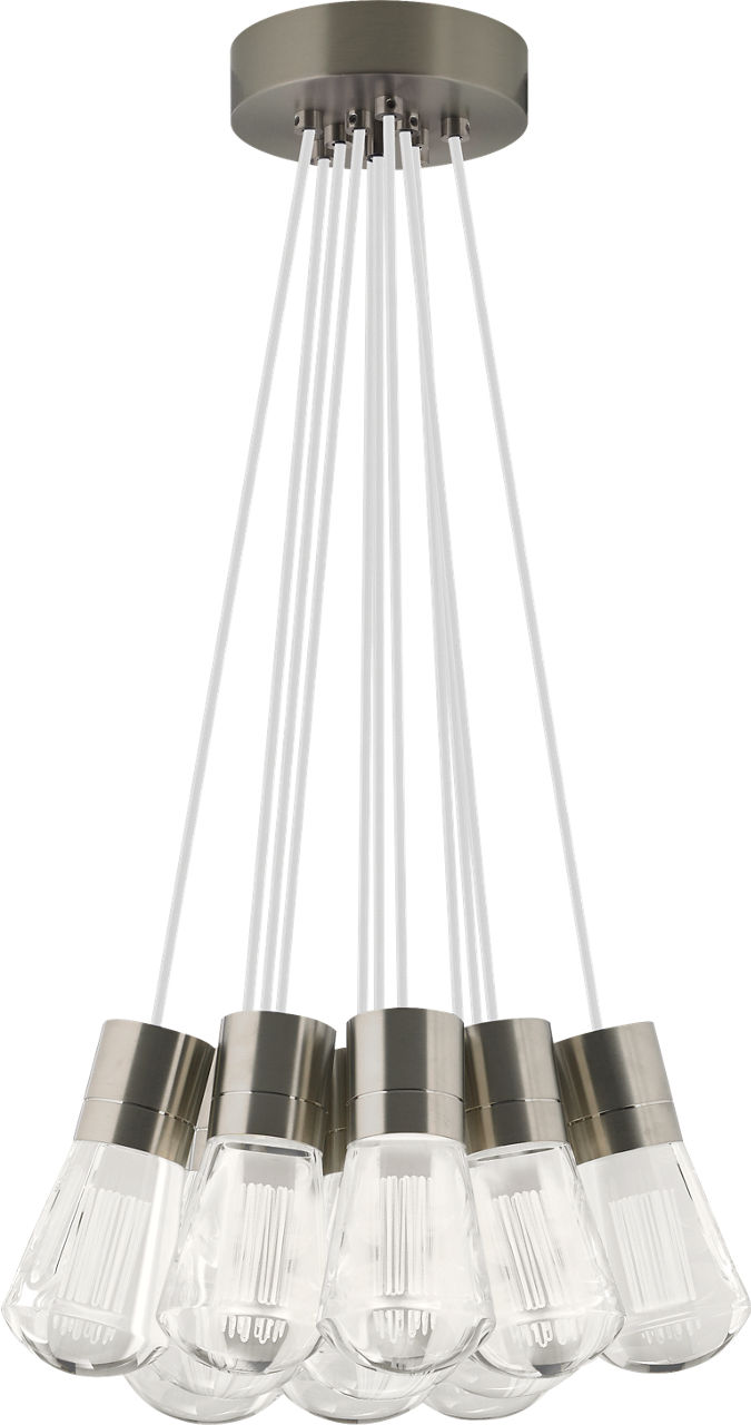 Alva Pendant 11-LITE CHANDELIER White Satin Nickel 2200K 90 CRI led 90 cri 2200k 120v (t24)