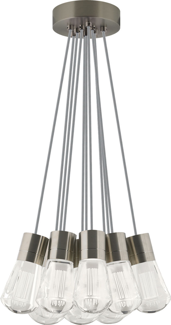 Alva Pendant 11-LITE Chandelier Gray Satin Nickel 3000K 90 CRI LED 3000k 120v (t24)