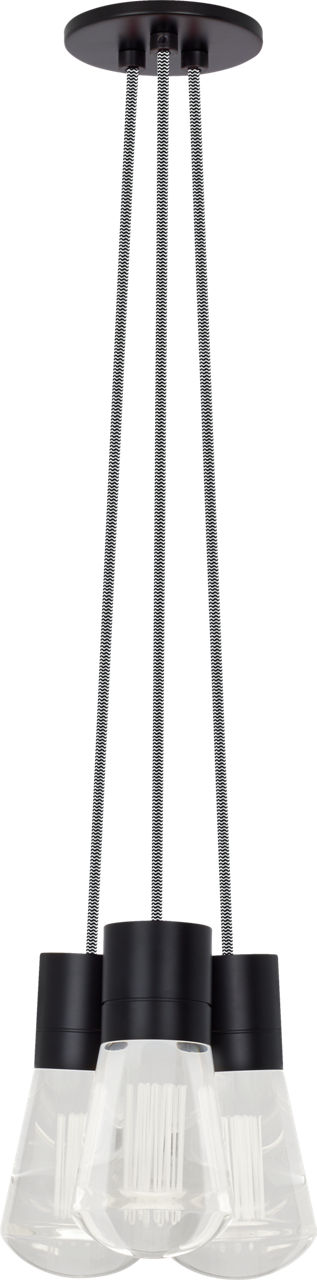 Alva Pendant 3-LITE CHANDELIER Black/White Black 2200K 90 CRI led 90 cri 2200k 120v (t24)