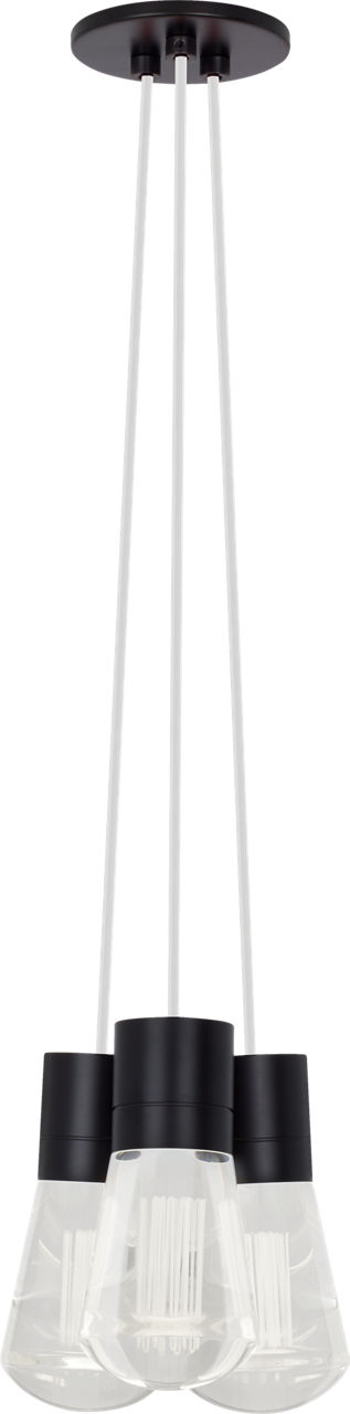Alva Pendant 3-LITE CHANDELIER White Black 2200K 90 CRI led 90 cri 2200k 120v (t24)