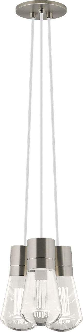 Alva Pendant 3-LITE CHANDELIER White Satin Nickel 2200K 90 CRI led 90 cri 2200k 120v (t24)