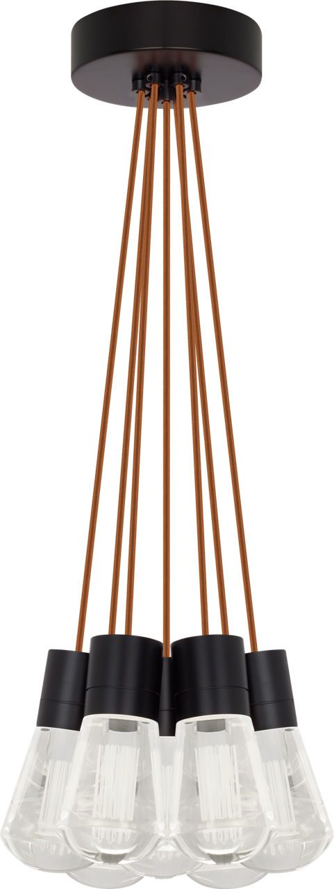 Alva Pendant 7-LITE Chandelier Copper Black 2200K 90 CRI LED 2200k 120v (t24)