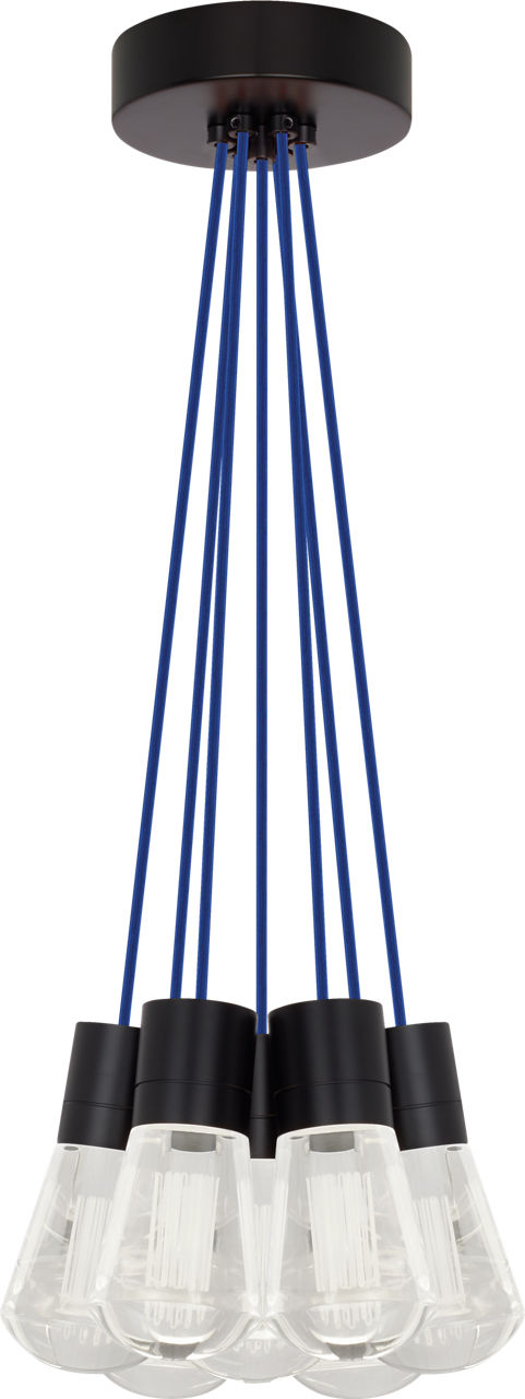 Alva Pendant 7-LITE CHANDELIER Blue Black 2200K 90 CRI led 90 cri 2200k 120v (t24)