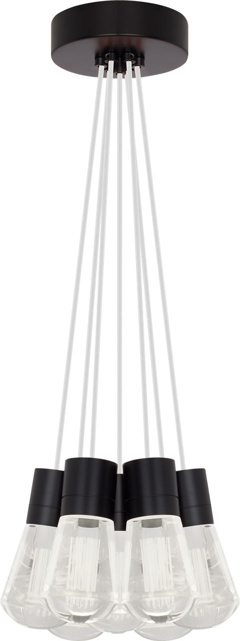 Alva Pendant 7-LITE CHANDELIER White Black 2200K 90 CRI led 90 cri 2200k 120v (t24)