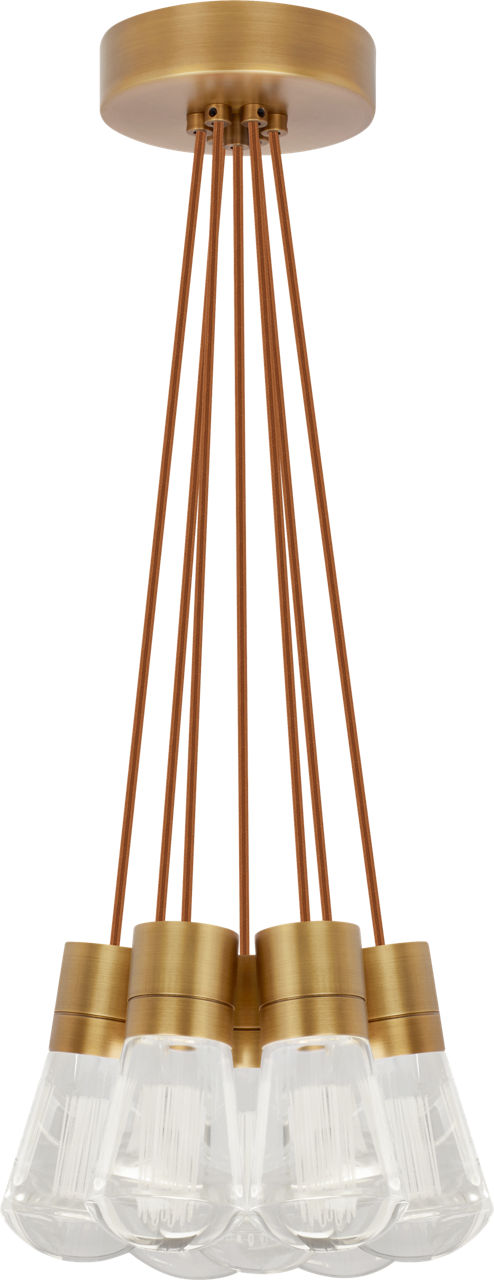 Alva Pendant 7-LITE CHANDELIER Copper Natural Brass 2200K 90 CRI led 90 cri 2200k 120v (t24)