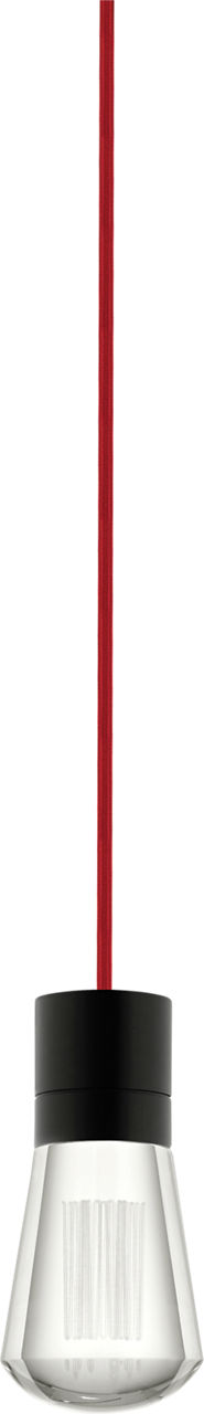 Alva 1-Light Pendant in Natural Brass with Black Cord 3000K