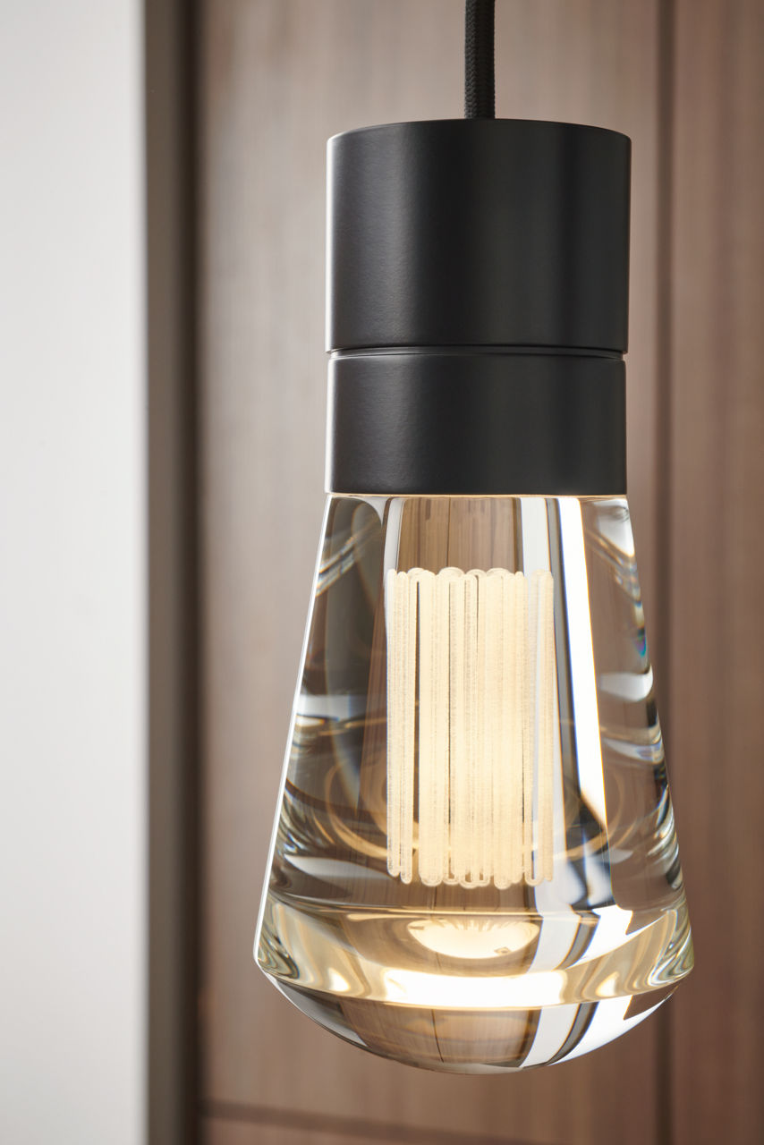 Alva 1-Light Pendant in Black with Black Cord 3000K