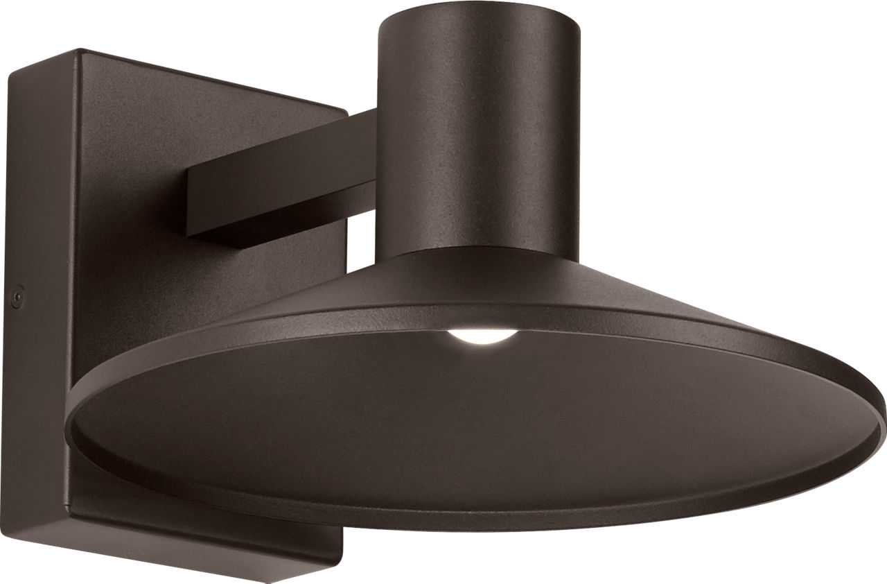 Ash 10 Outdoor Wall in Bronze 2700K Dome Lens High Output