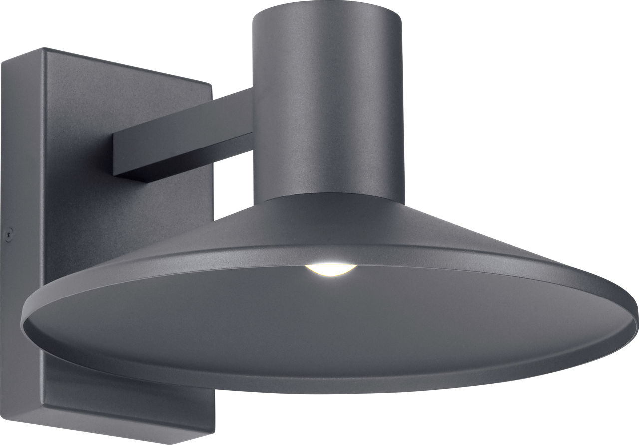 Ash 12 Outdoor Wall in Charcoal 2700K Dome Lens High Output