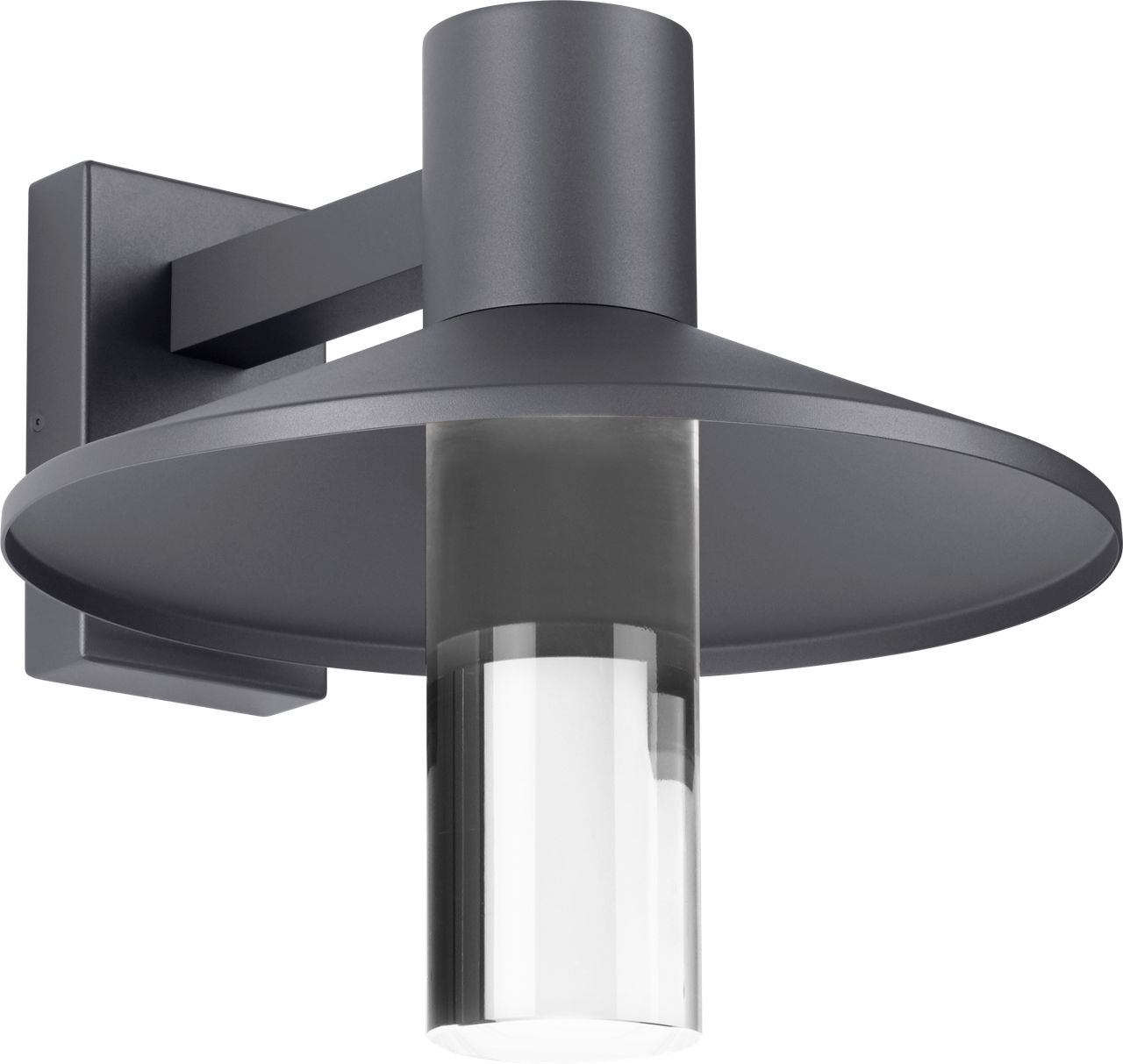 Ash 16 Outdoor Wall in Charcoal 2700K Cylinder Lens High Output