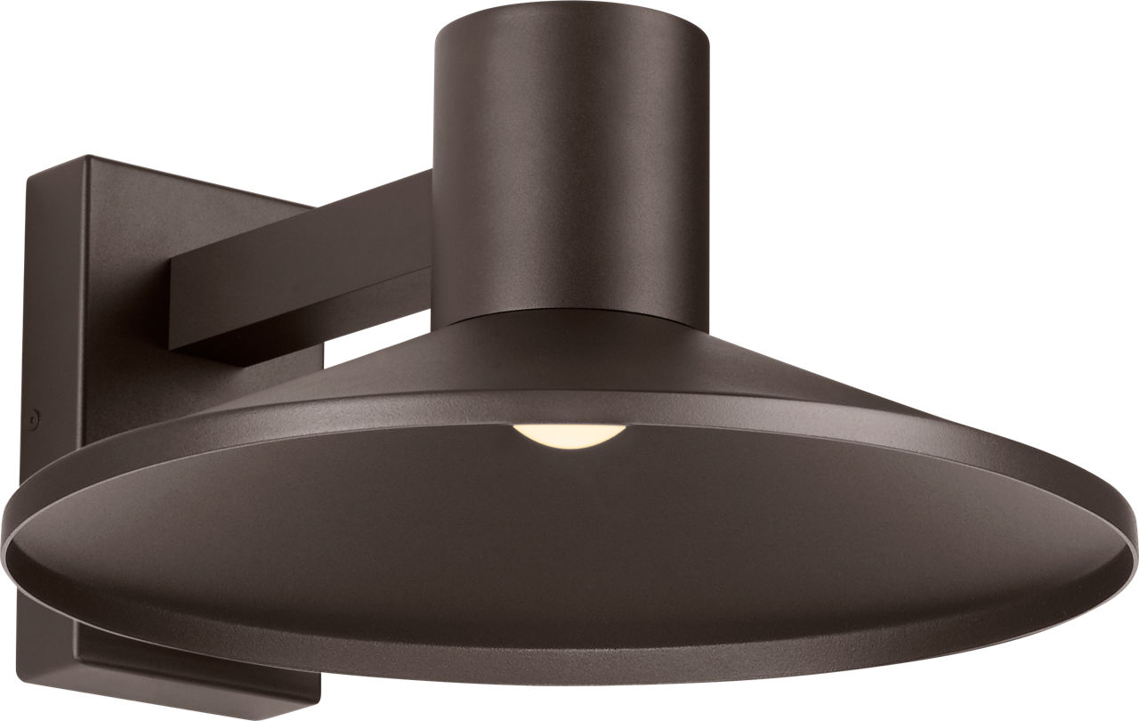 Ash 16 Outdoor Wall in Bronze 2700K Dome Lens High Output