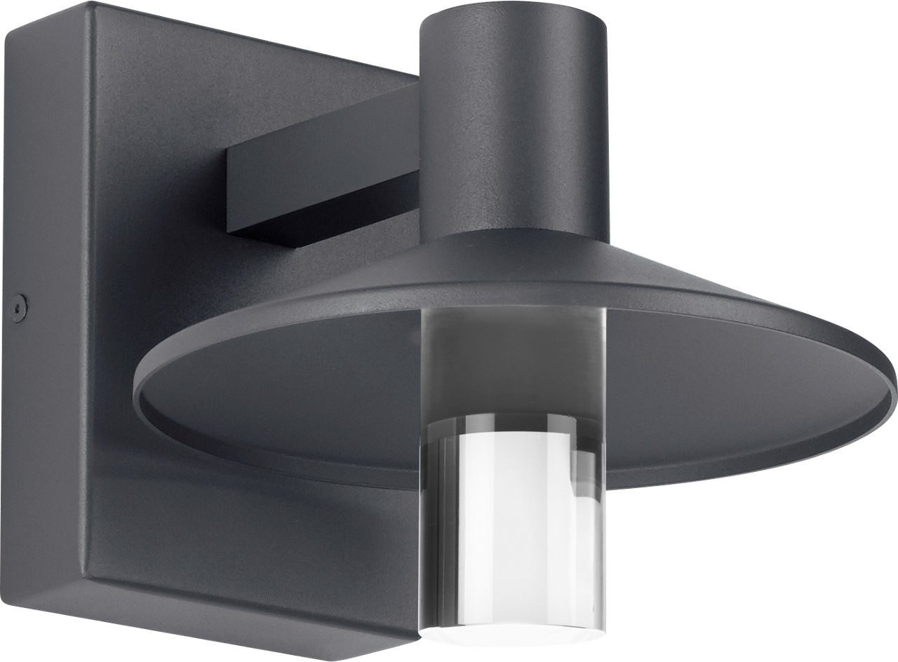 Ash 8 Outdoor Wall in Charcoal 2700K Cylinder Lens High Output